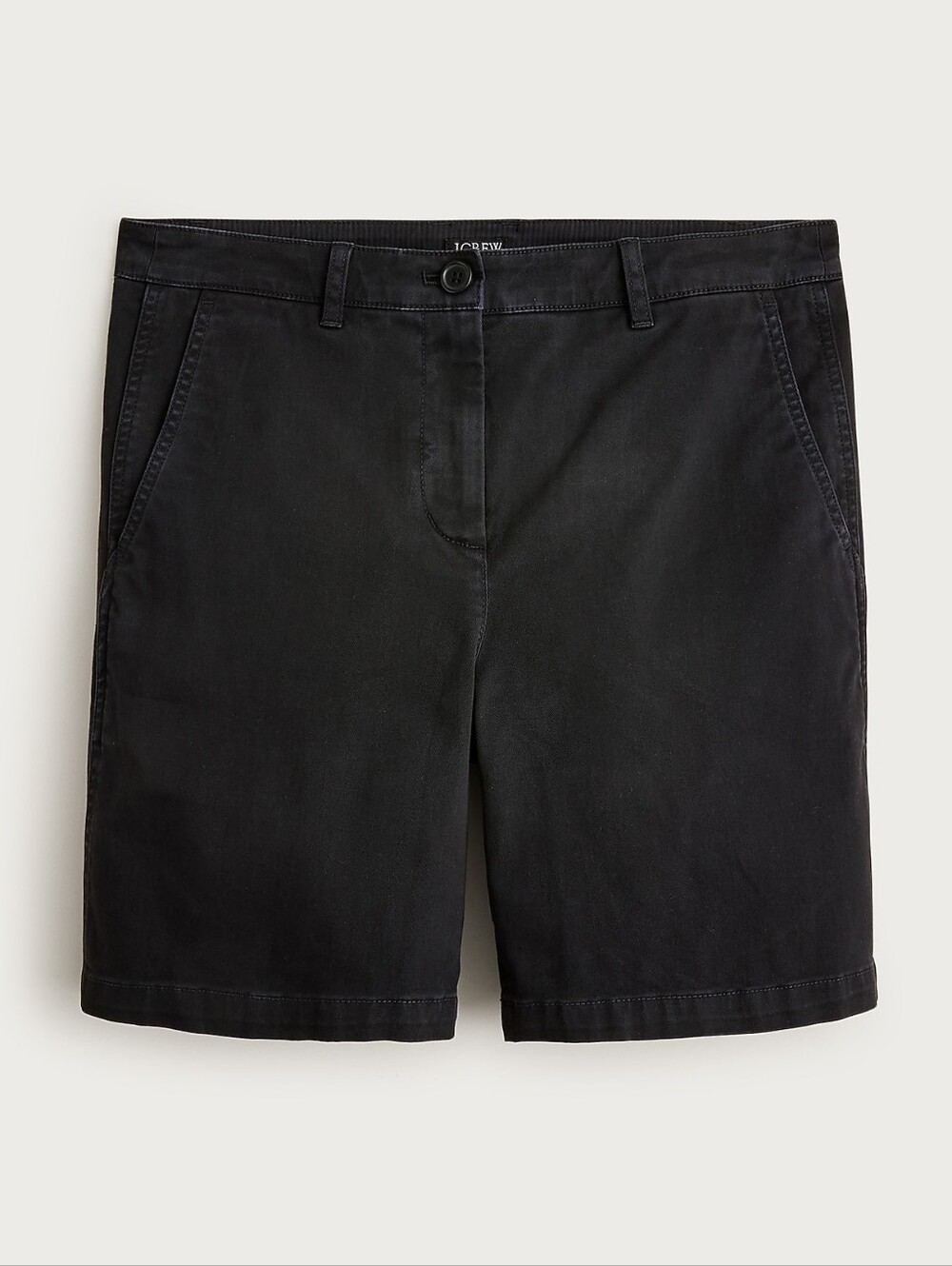 J. Crew Black Chino Flat Front High Waist Shorts Size 12 New